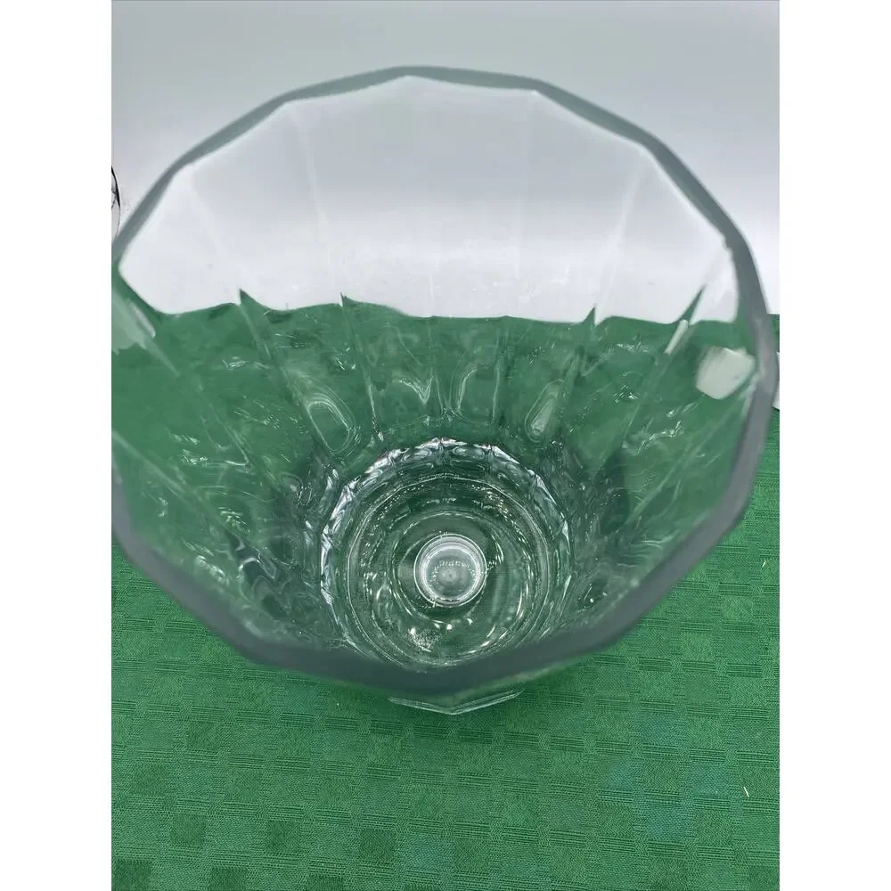 VASE,STUDIO/CLEAR, BIG BUBBLE BOTTOM ART GLASS 10.5” TALL HEAVY 5.5 LBS